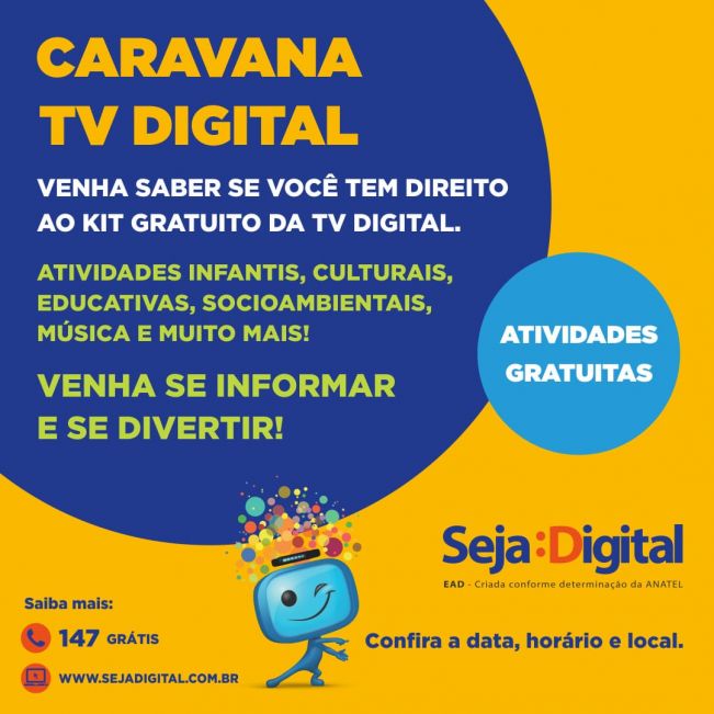 Caravana TV Digital estará em Garça dia 18 de setembro
