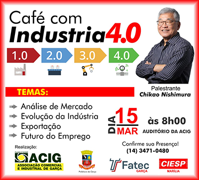 Café com Indústria 4.0 acontece amanhã na ACIG