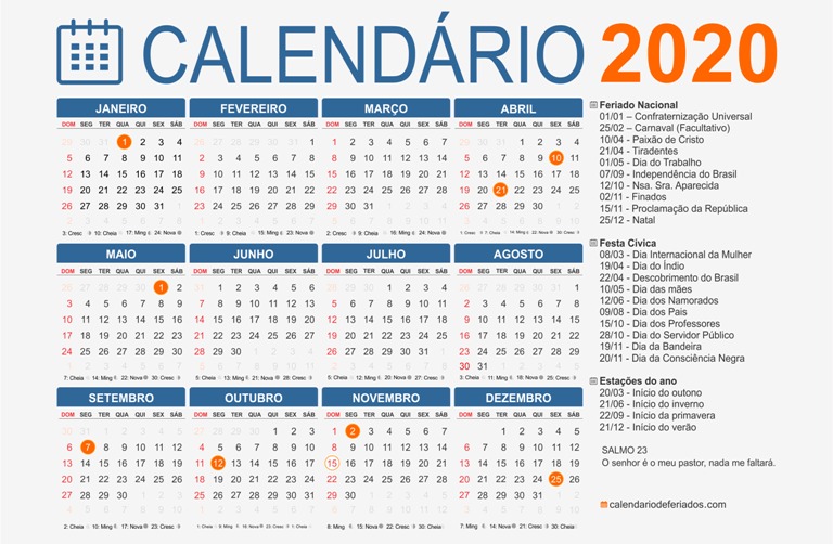 Ano novo terá 11 feriados nacionais em dias de semana Acig comenta que