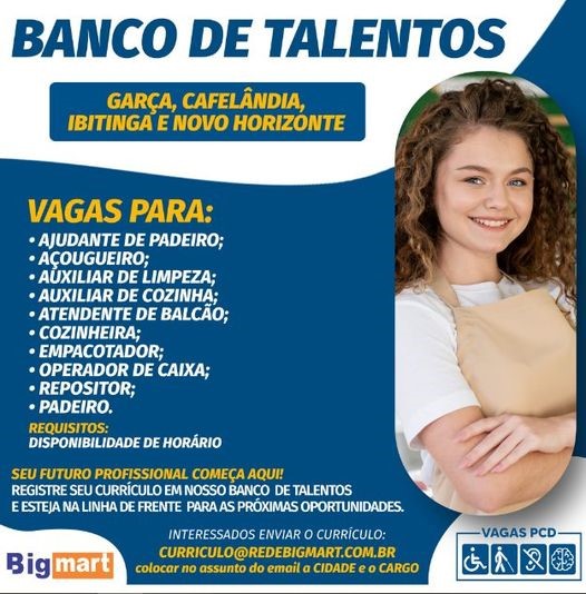 Banco de Talentos PcD - Áreas Diversas