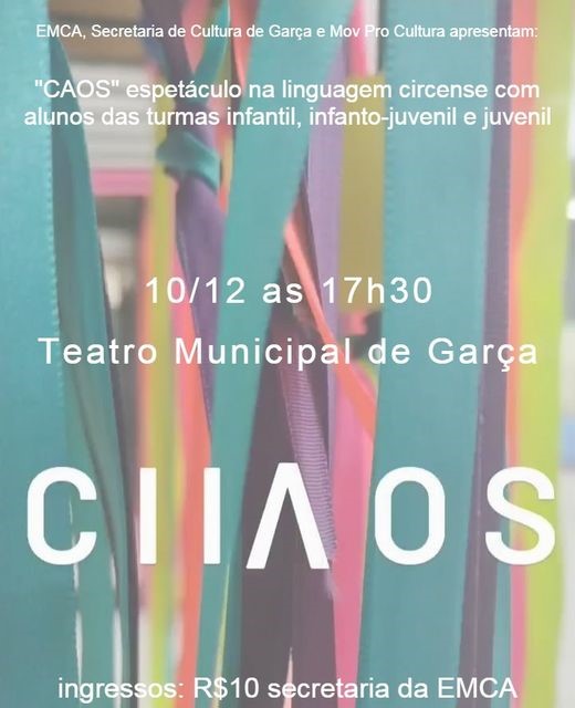 Espetáculo de Circo Infantil e Juvenil será apresentado no domingo no Teatro Municipal 