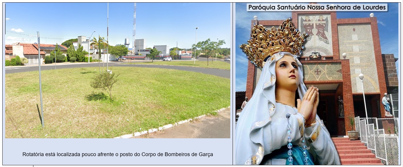 Rotatória Vereador Newton Kerr receberá imagem da Padroeira da Paróquia Santuário Nossa Senhora de Lourdes