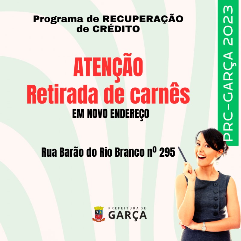 PRC: não perca o parcelamento, retire seu carnê com parcelas de 2024