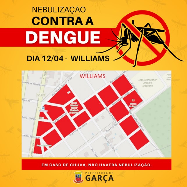  Dengue: hoje tem nebulização contra o Aedes aegypti na Vila Williams