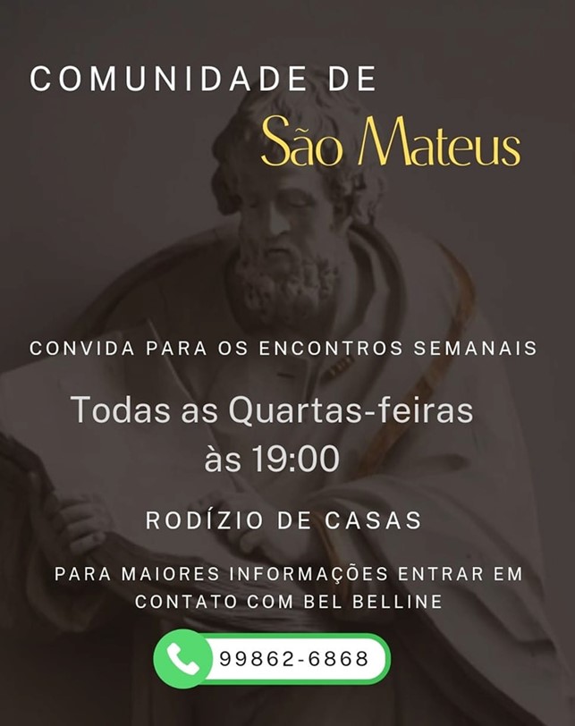 Comunidade São Mateus convida população para encontros religiosos