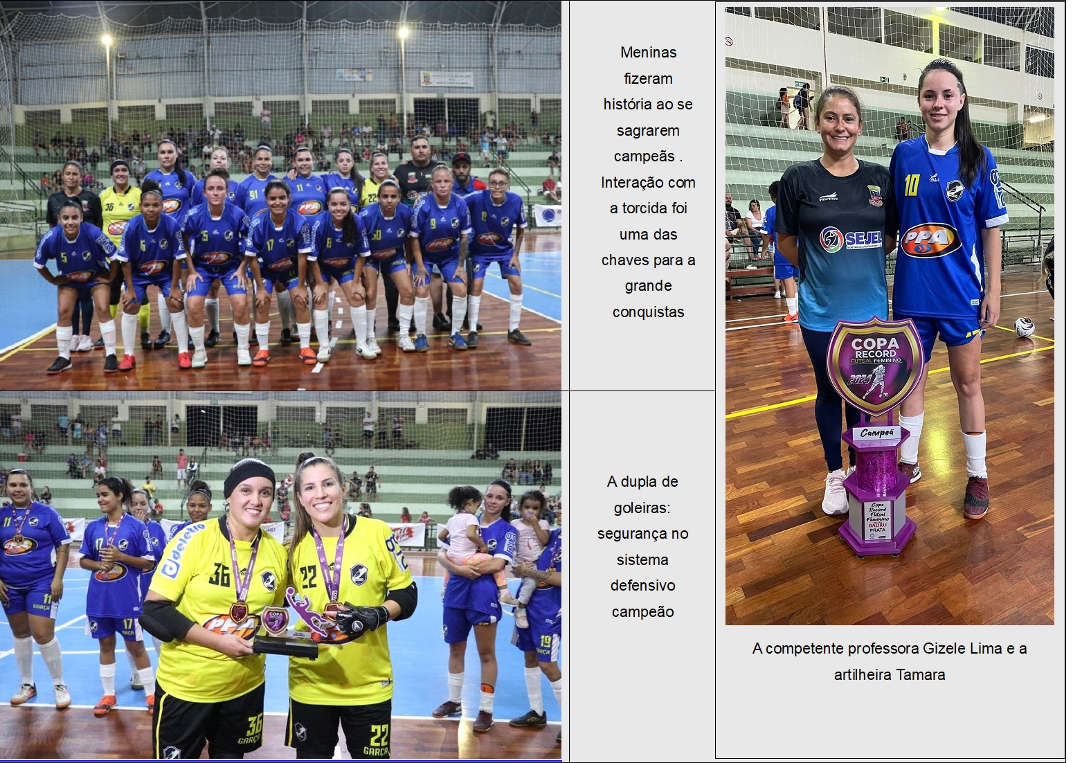 Equipe de futsal feminino conquista título da série prata da Copa Record de Futsal