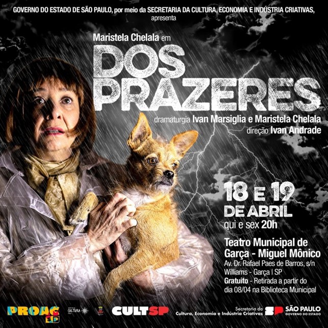  Teatro: hoje e amanhã tem espetáculo ‘Dos Prazeres’ na Sala Miguel Mônico, gratuitamente