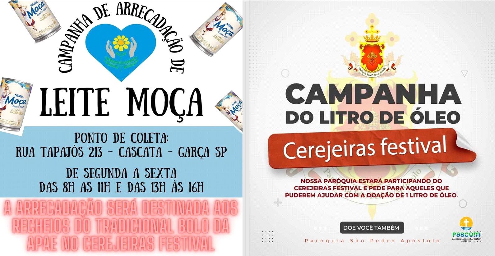  Cerejeiras Festival: APAE e Paróquia iniciam campanha de arrecadação