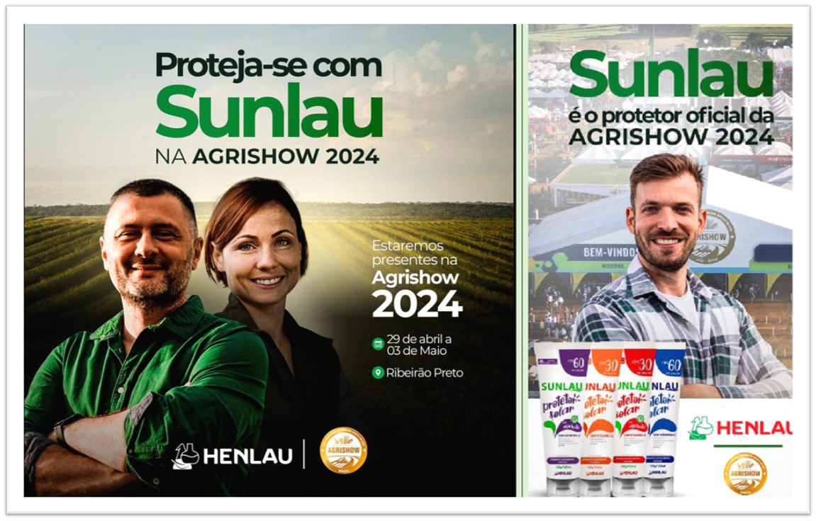 Henlau Química marca presença na Agrishow 2024 e disponibiliza protetores solares a todos os visitantes da feira 