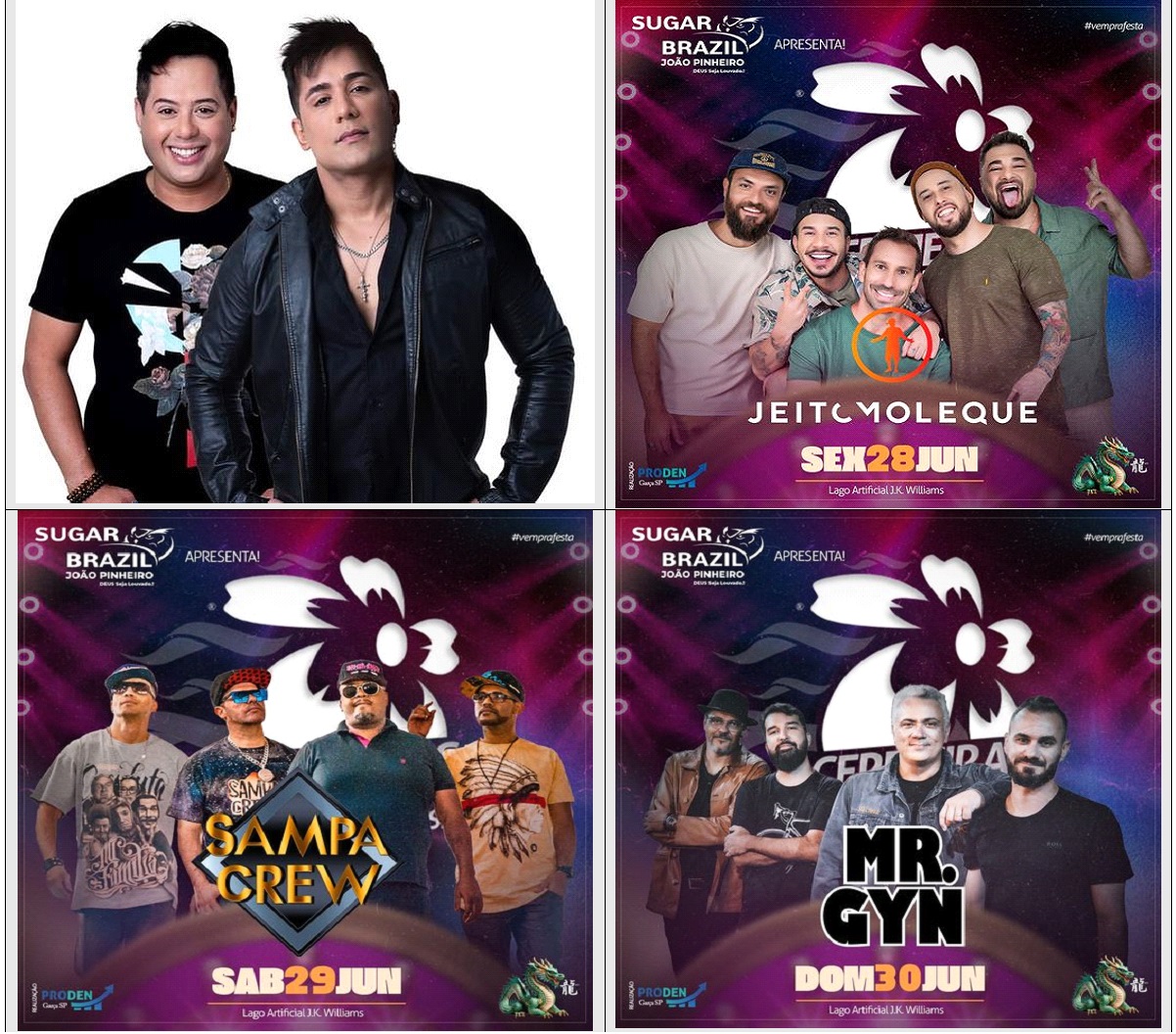 Proden anuncia mais atrações do Cerejeiras Festival 2024: Jeito Moleque, Sampa Crew e Mr. Gyn 