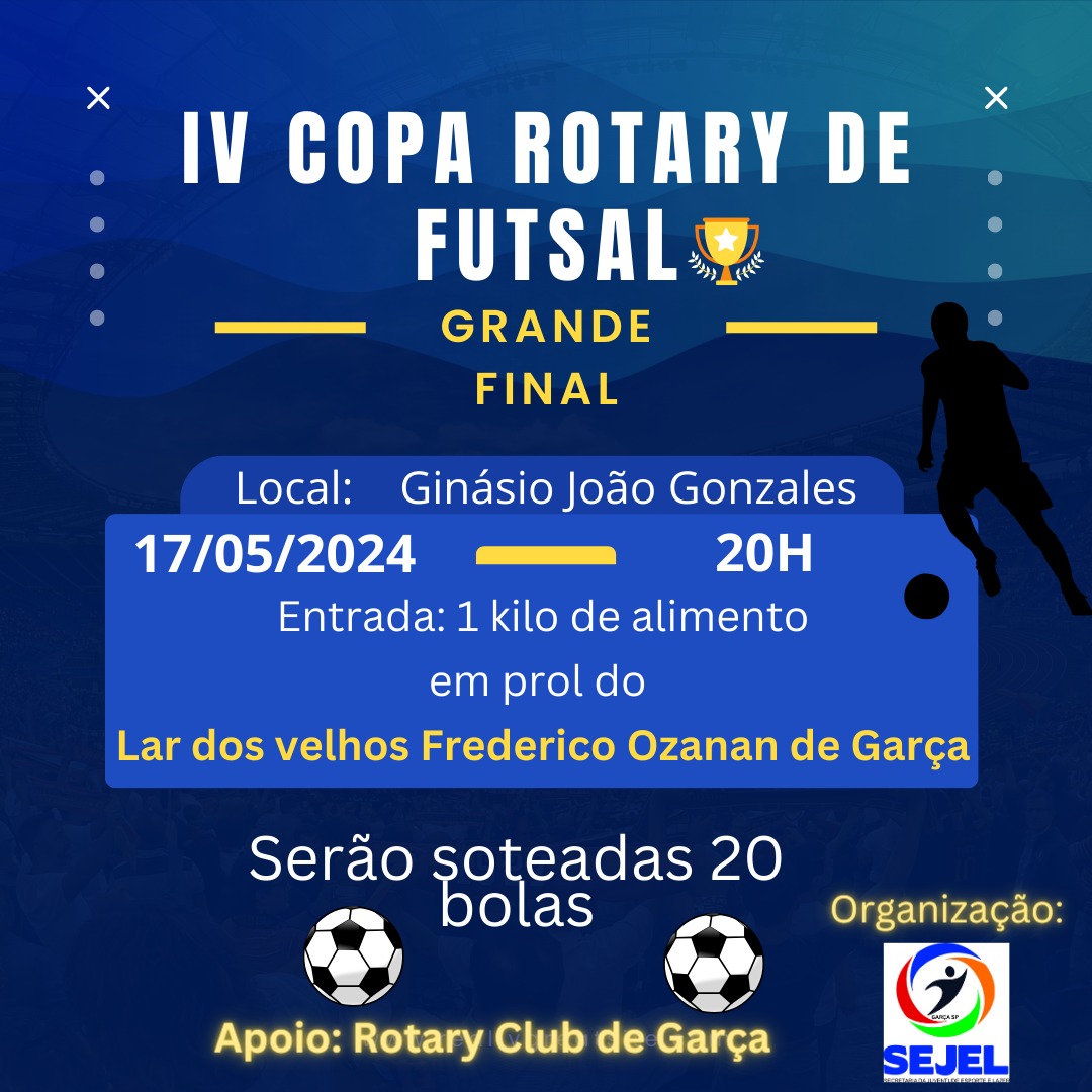 Dia 17 tem a grande final da IV Copa Rotary de Futsal 