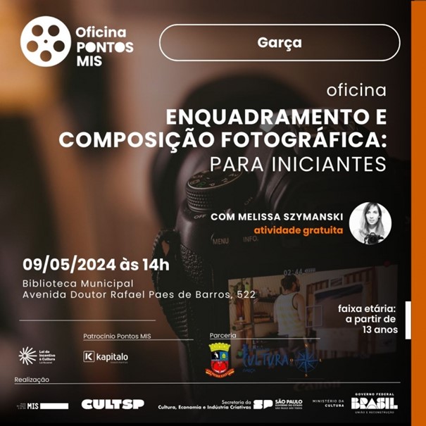 Oficina de Enquadramento e Composição Fotográfica para iniciantes