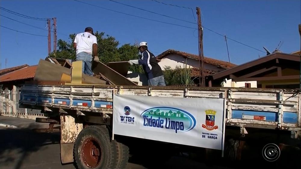 Cidade Limpa já recolheu 15 toneladas de inservíveis em Garça: mais bairros serão percorridos até sexta-feira 