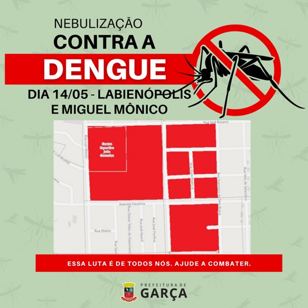 Dengue: hoje tem nebulização nos bairros Labienópolis e Miguel Mônico