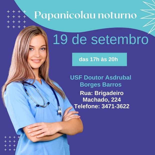 Papanicolau: hoje tem coleta noturna na USF Barros 