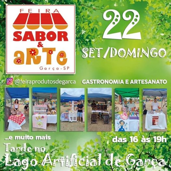 Feira Sabor e Arte estará no Lago J. K. Williams no domingo