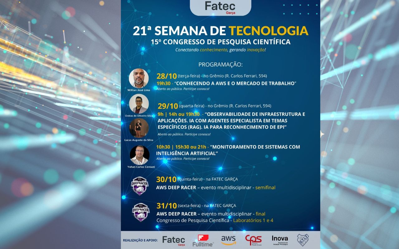 Fatec Garça promove Semana de Tecnologia e Congresso de Pesquisa Científica com foco em inovação e desenvolvimento profissional