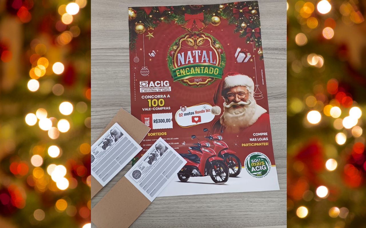 Primeiro sorteio da Campanha “Natal Encantado” da ACIG acontece nesta quinta, dia 28